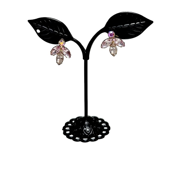 Crystal Petal Drop Earrings - Picture 1 of 8